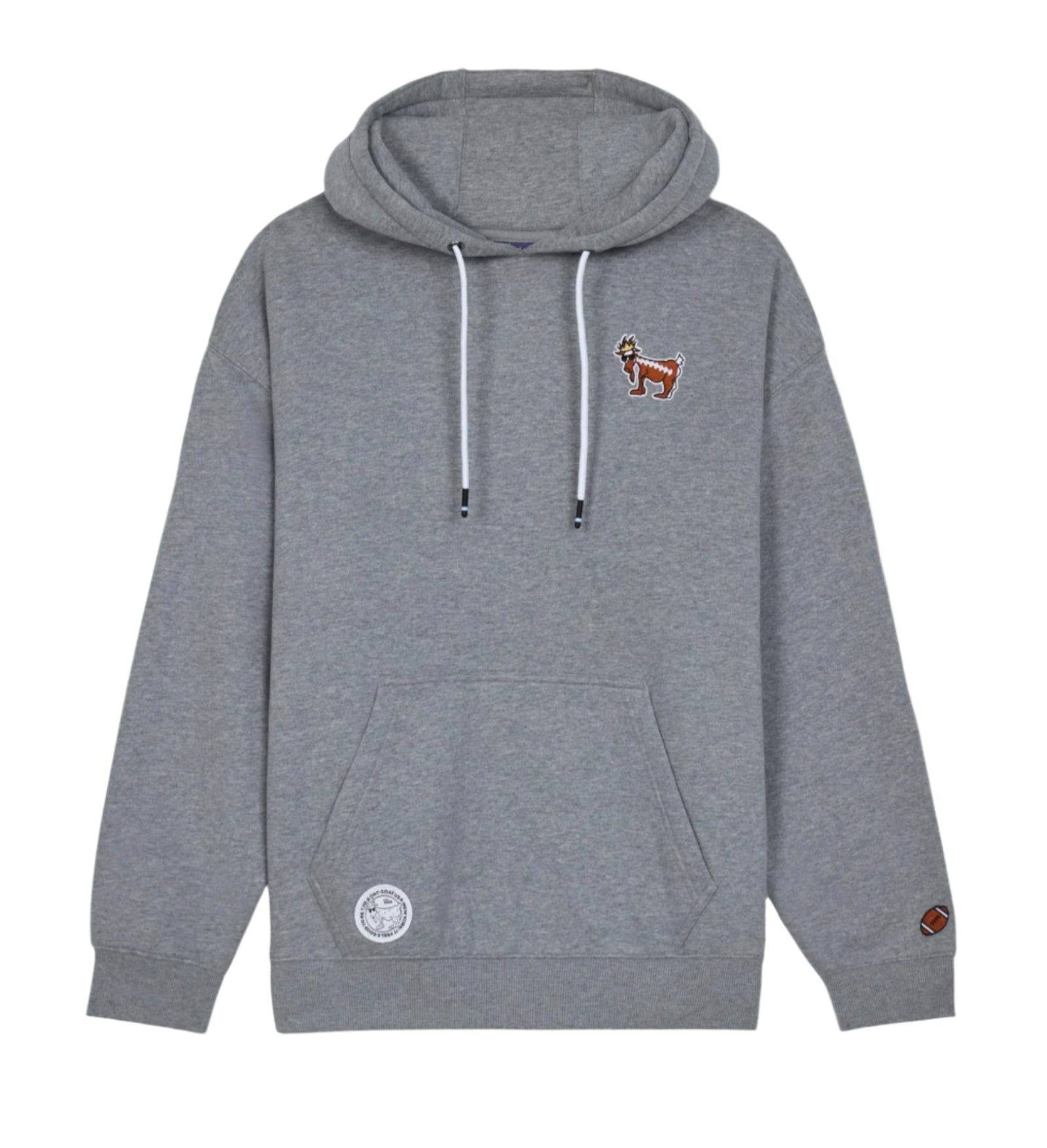 GOAT USA Football Hooded Sweatshirt- Gray