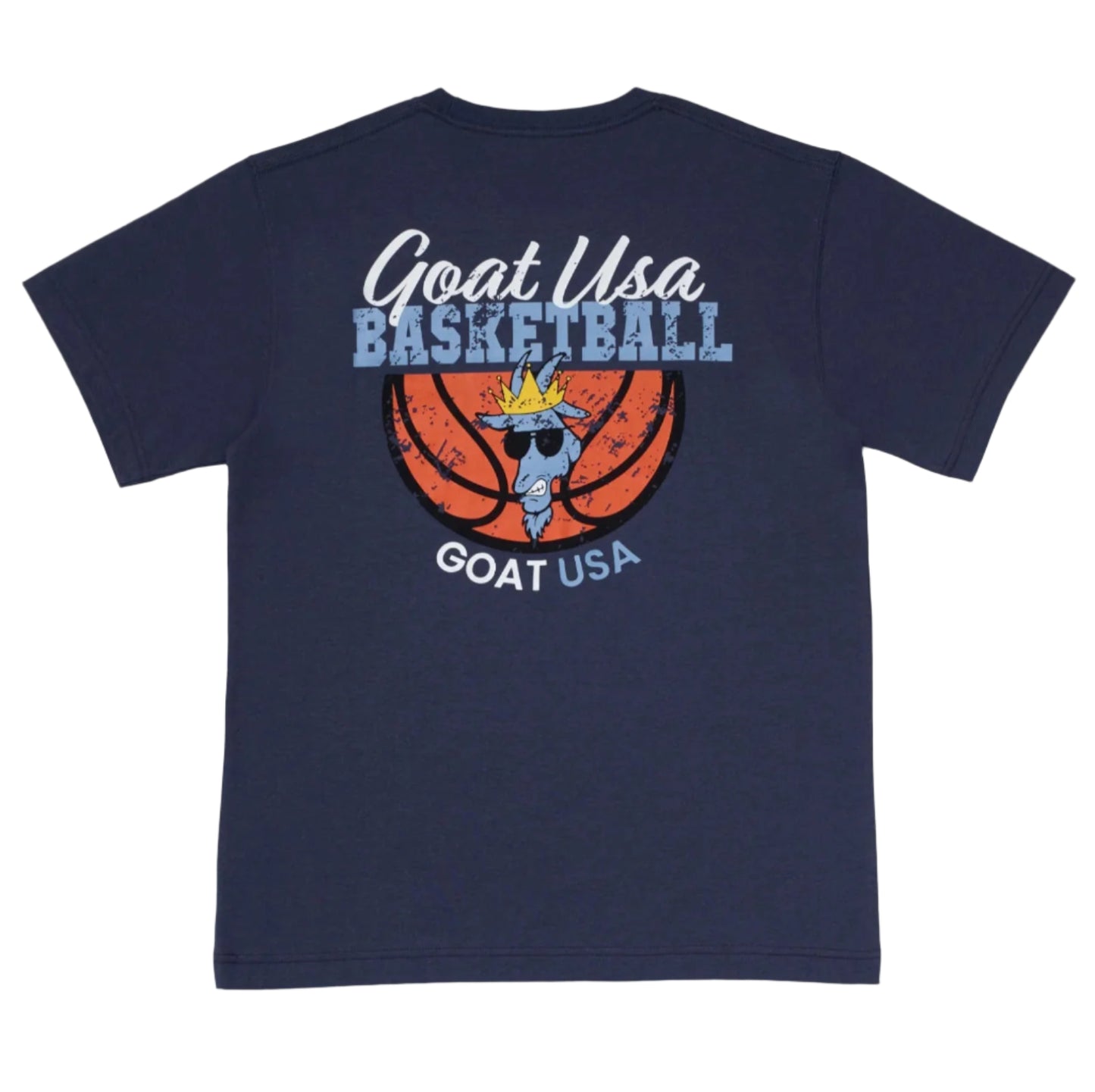 GOAT USA Game Time Basketball T-Shirt- Navy