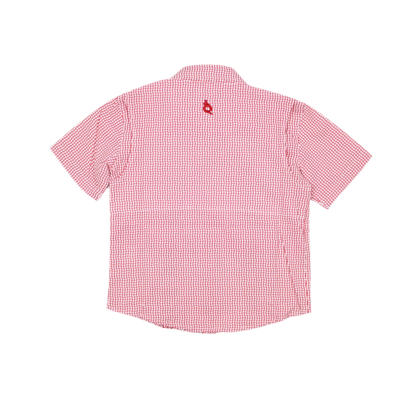Wave Check Gameday Guayabera - Red