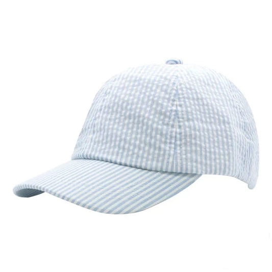 Wee Ones Seersucker Ball Cap - Blue