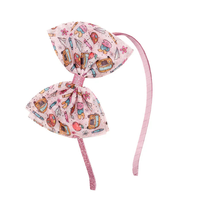 Sweet Wink Back To School Tulle Bow Headband