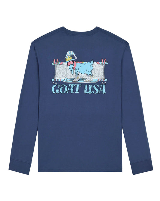 GOAT USA Mountain Club Long Sleeve T-Shirt- Navy