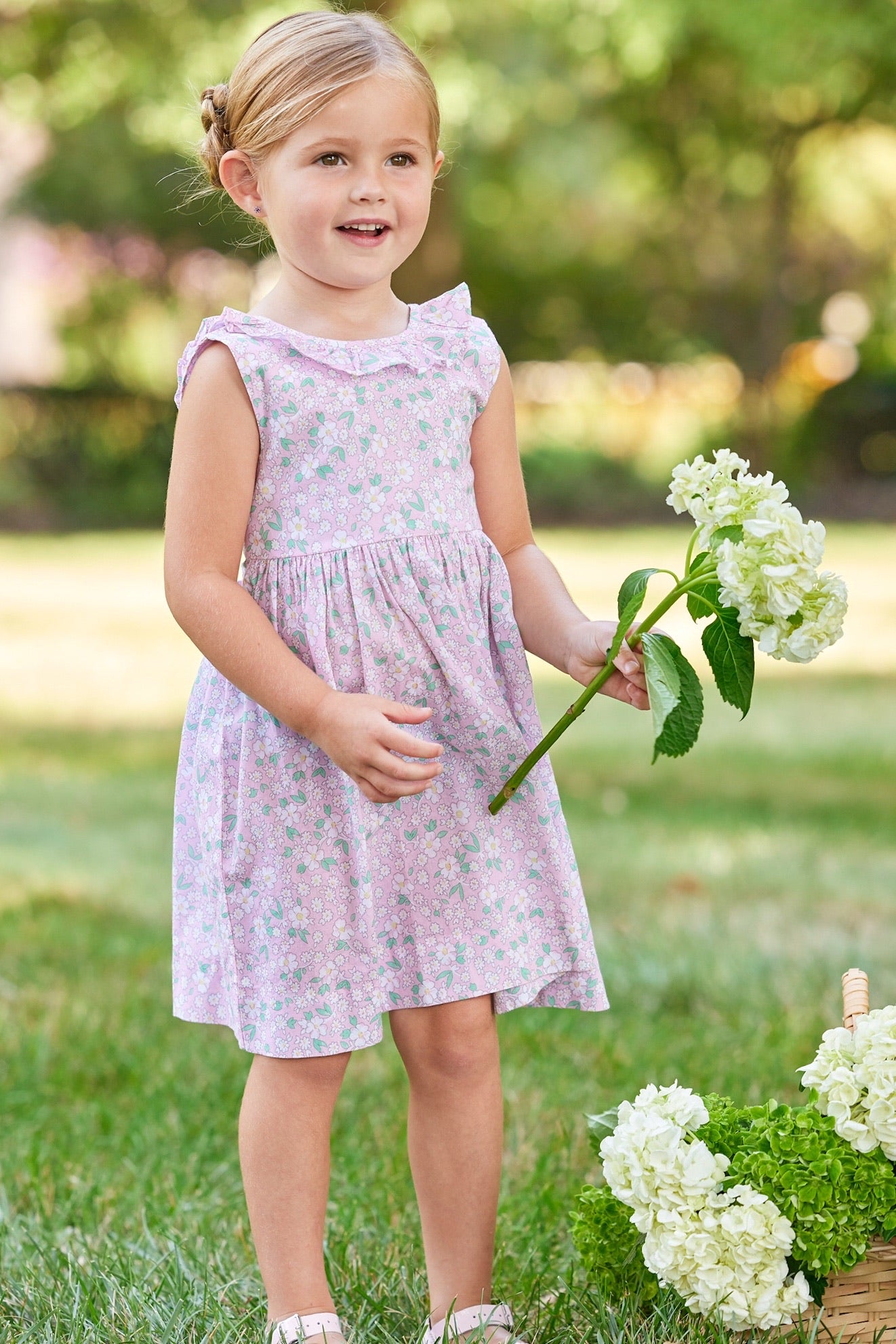 Isabel Dress- Pink Wimbledon Floral