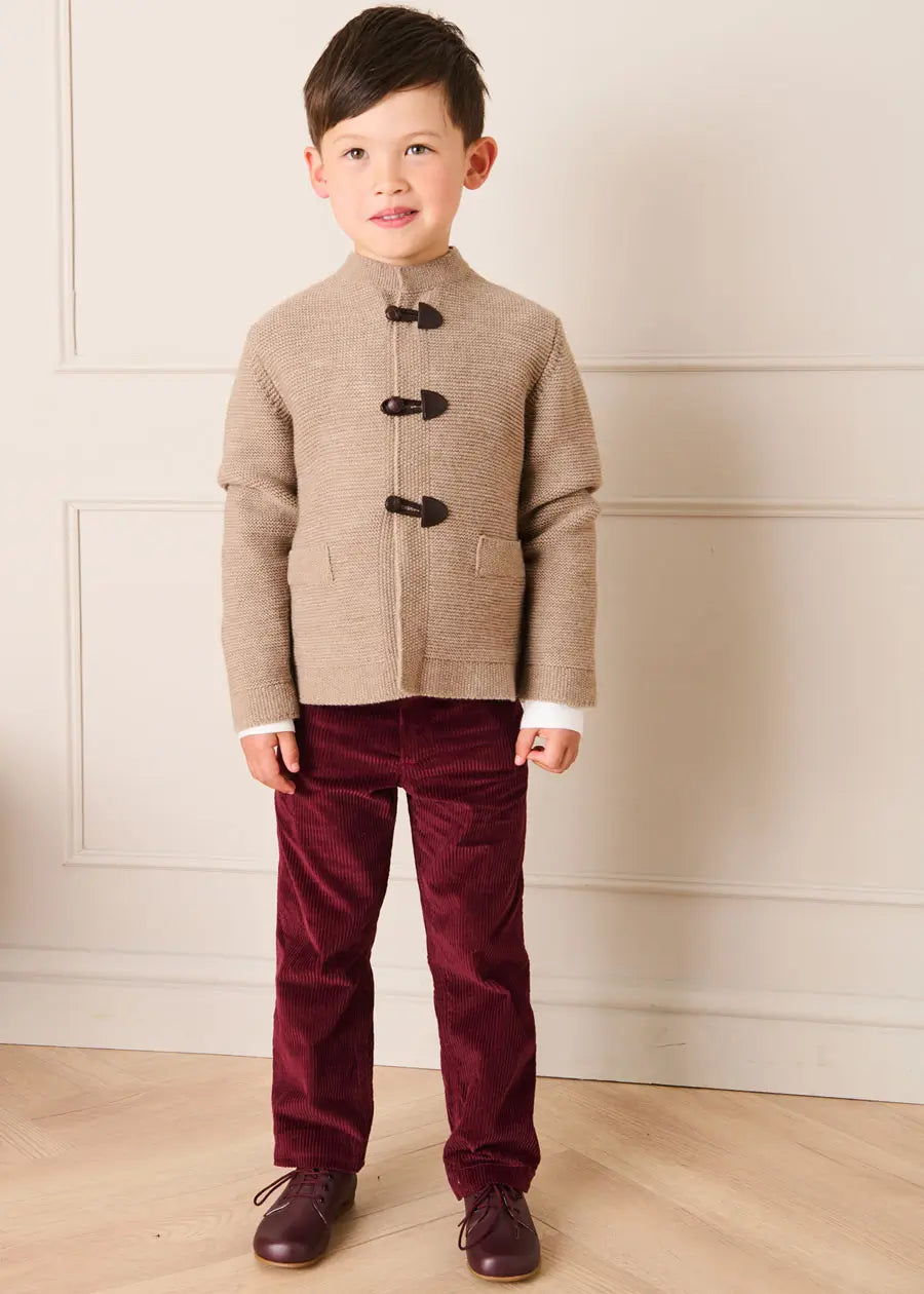 Pepa London Burgundy Corduroy Five Pocket Trousers