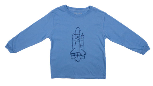 Denim Rocket Ship T-Shirt