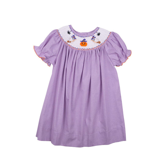 Emma Halloween Smocked Dress made by Lulu Bebe