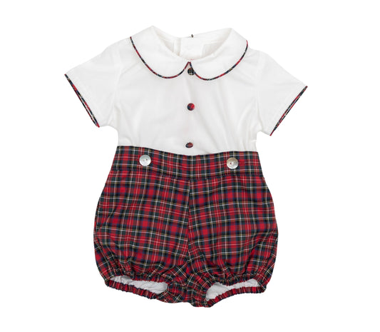 Red Tartan Pablo Baby Boy Set
