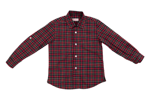 Red Tartan Nico Long Sleeve Boy Shirt