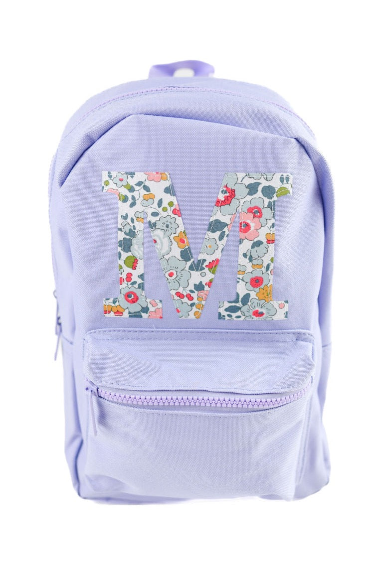 My Little Shop UK Betsy Gray Liberty of London Initial Small Backpack - Purple