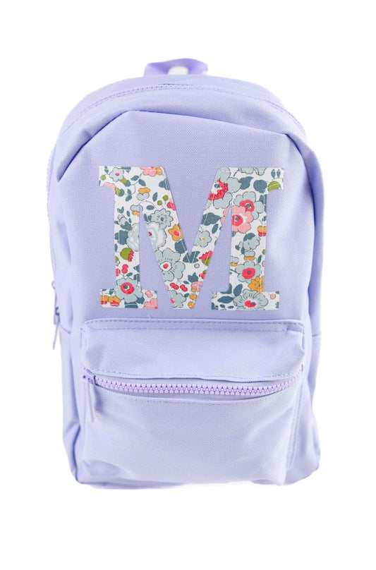My Little Shop UK Betsy Gray Liberty of London Initial Small Backpack - Purple