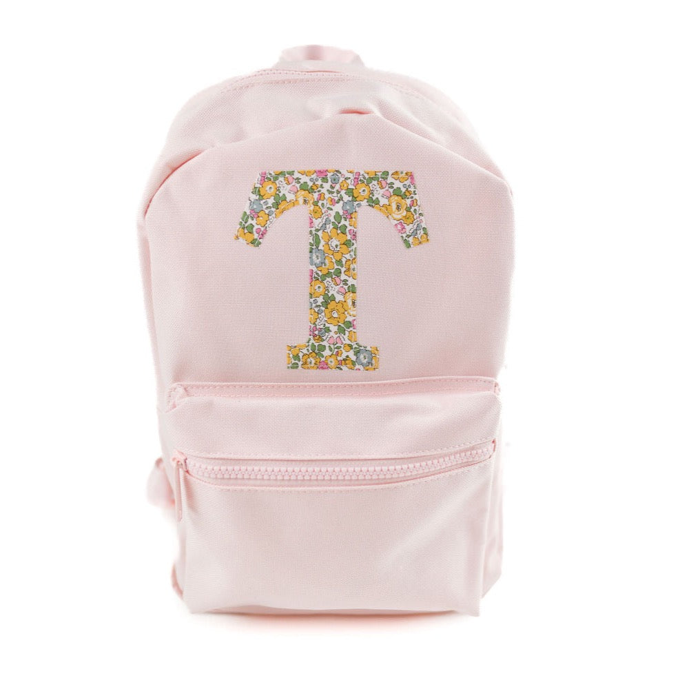 My Little Shop UK Betsy Ann Yellow Liberty of London Initial Small Backpack