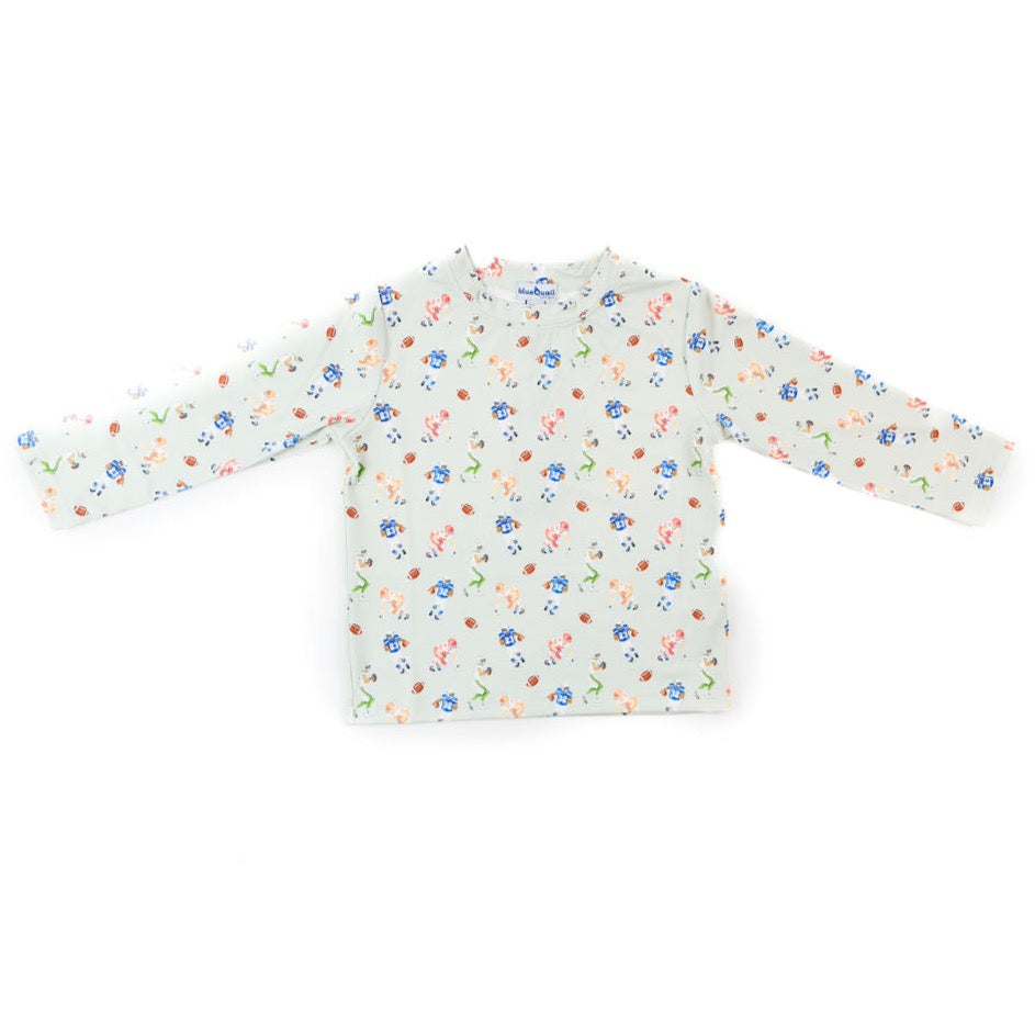 BlueQuail Down Set Hut Football Long Sleeve Performance Tee