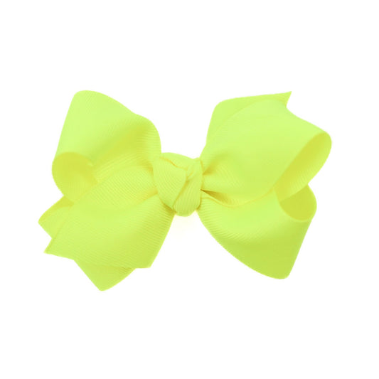 Wee Ones Small Grosgrain Hair Bow with Center Knot - Ansi Yellow