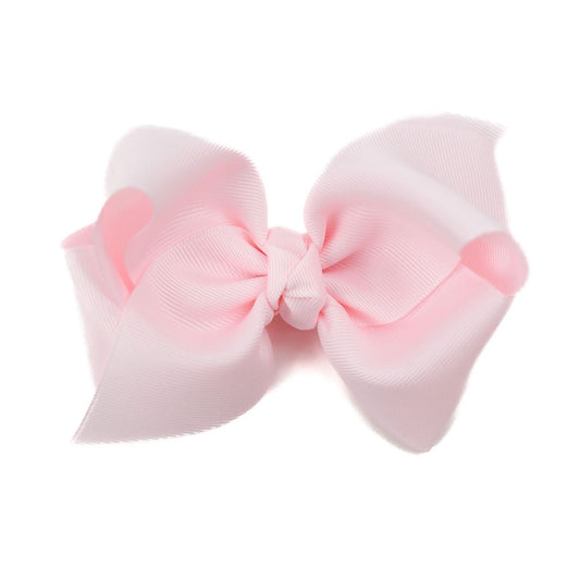 Wee Ones Mini Grosgrain Hair Bow with Center Knot - Powder Pink