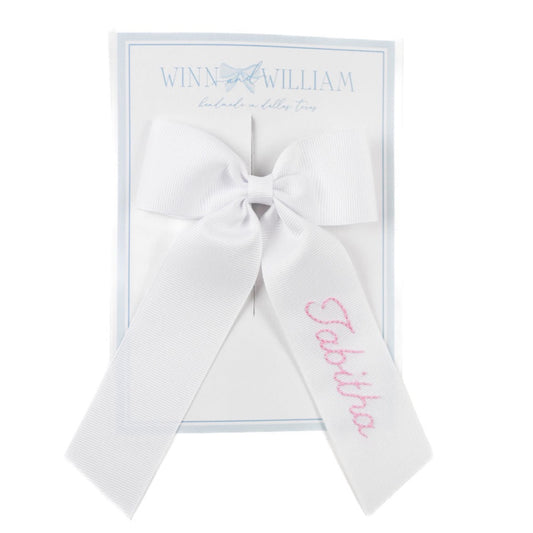 Winn and William Script Name Bow