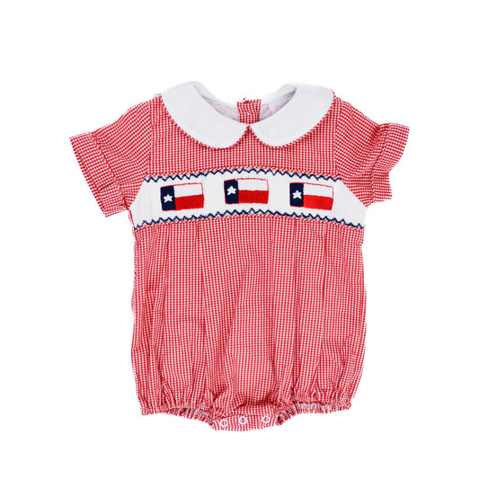 shop teeth texas flag smocked bubble