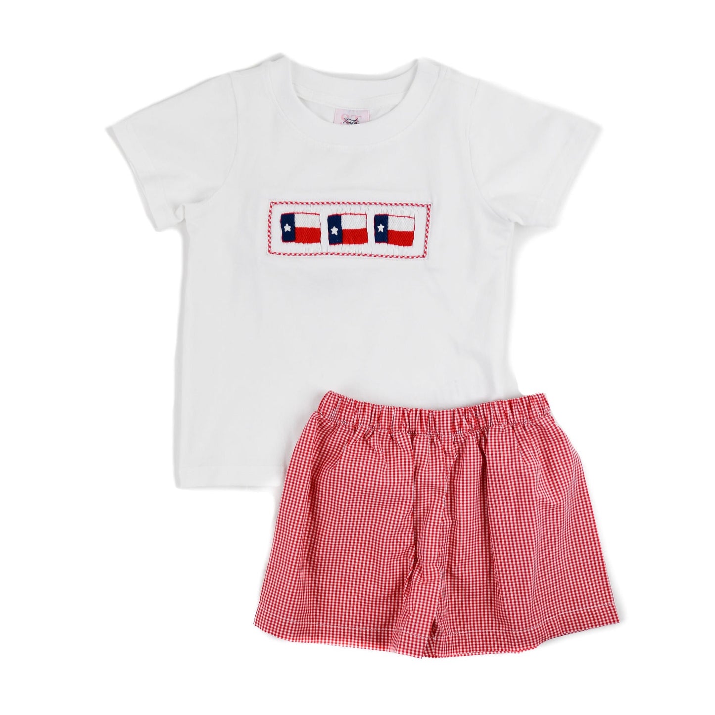 Texas Flag Smocked Boys Short Set by Shop Teeth