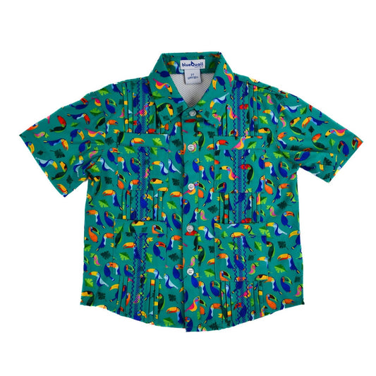 BlueQuail Toucans Guayabera
