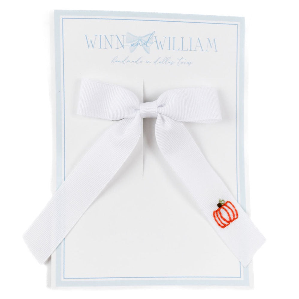 Winn and William Hand Stitch dPumpkin Bow