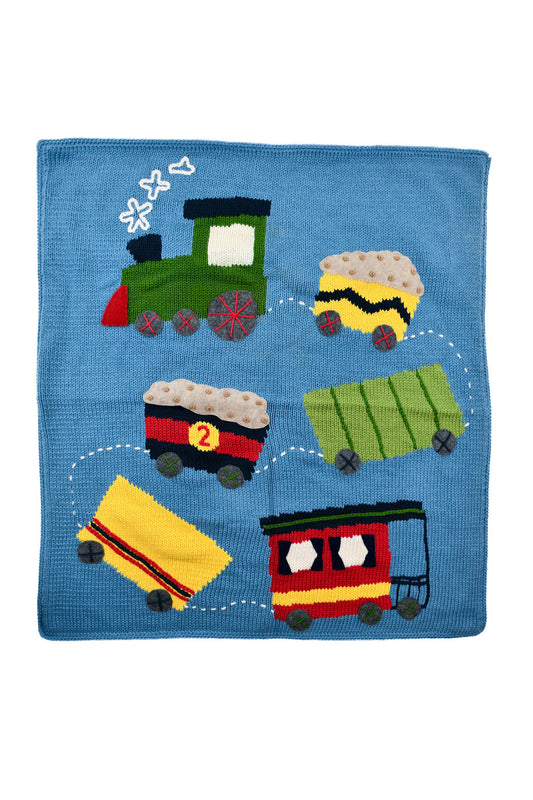 Art Walk Train Baby Blanket