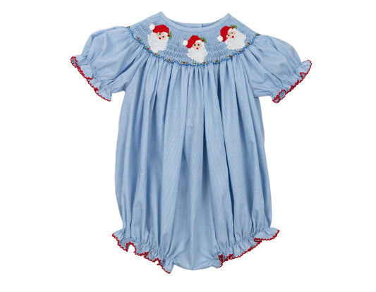 Emmie Santa Claus Smocked Bubble