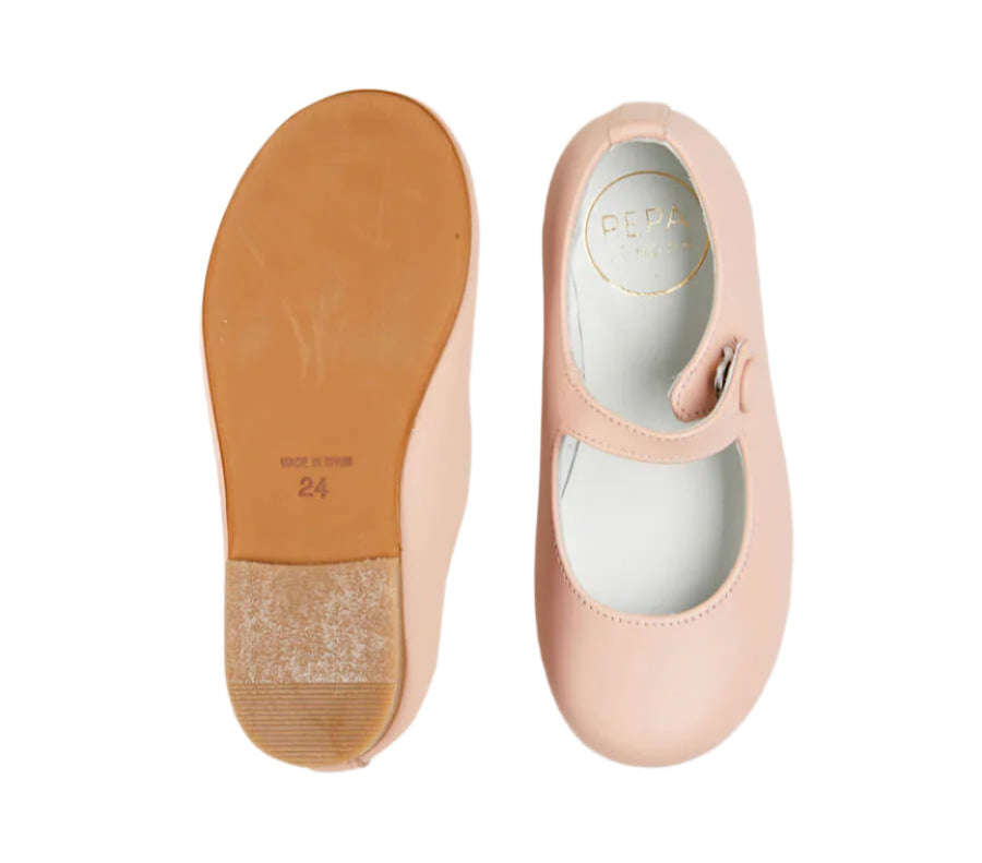 Pepa London Pink Leather Mary Jane Shoes