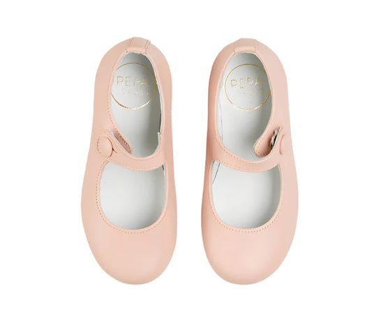 Pepa London Pink Leather Mary Jane Shoes