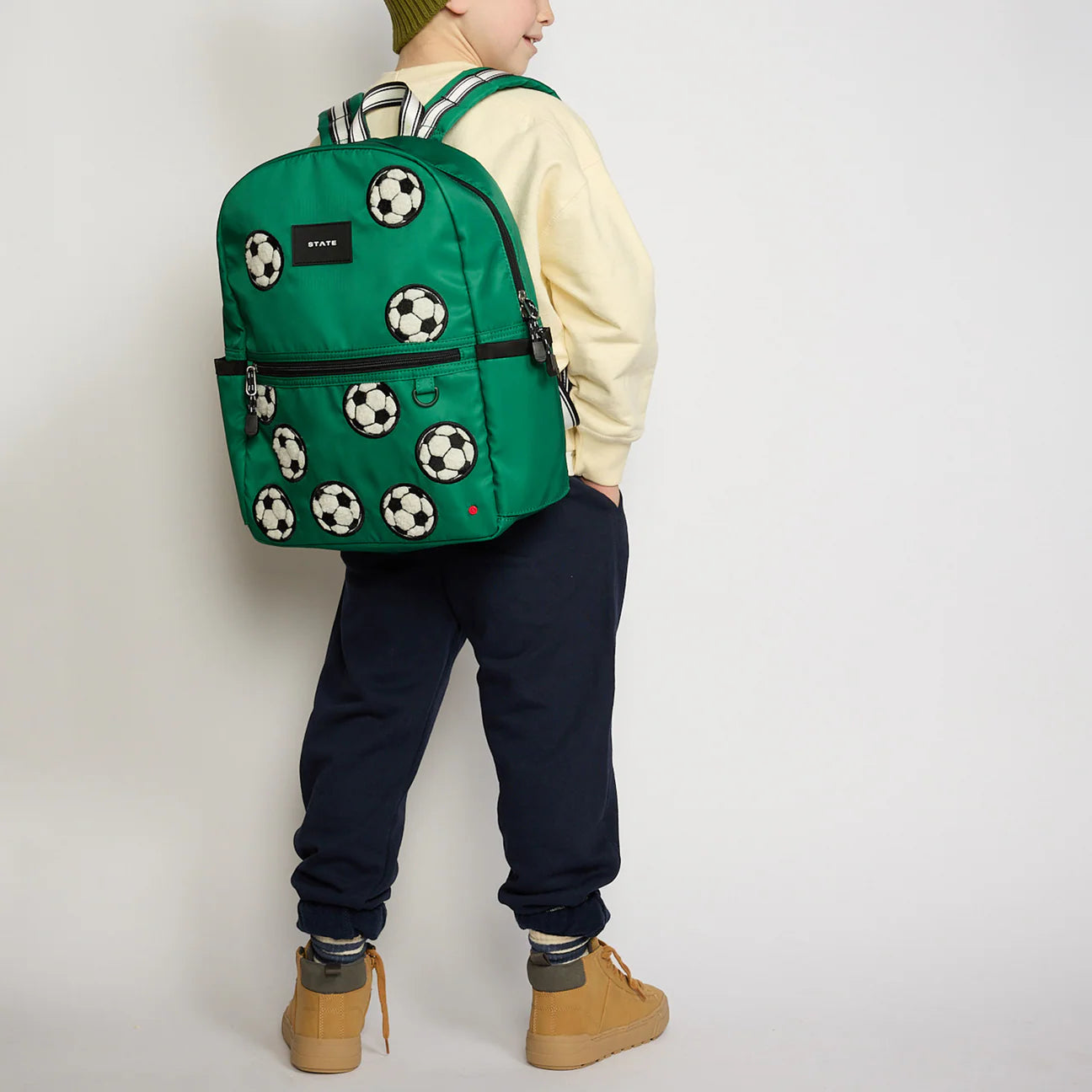 Kane Backpack- Fuzzy Soccer Balls