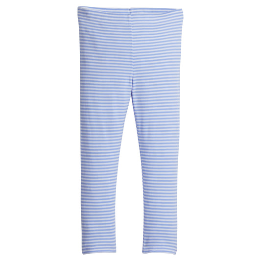 Little English Leggings - Light Blue Stripe