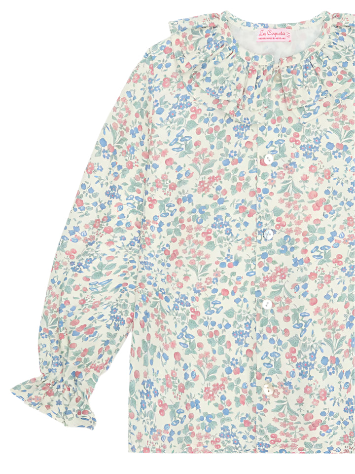 Cherry Floral Lila Sacha Long Sleeve Shirt