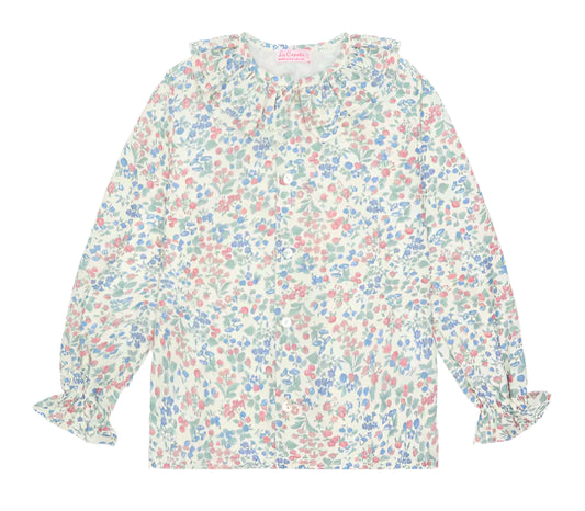 La Coqueta Cherry Floral Lila Sacha Long Sleeve Shirt
