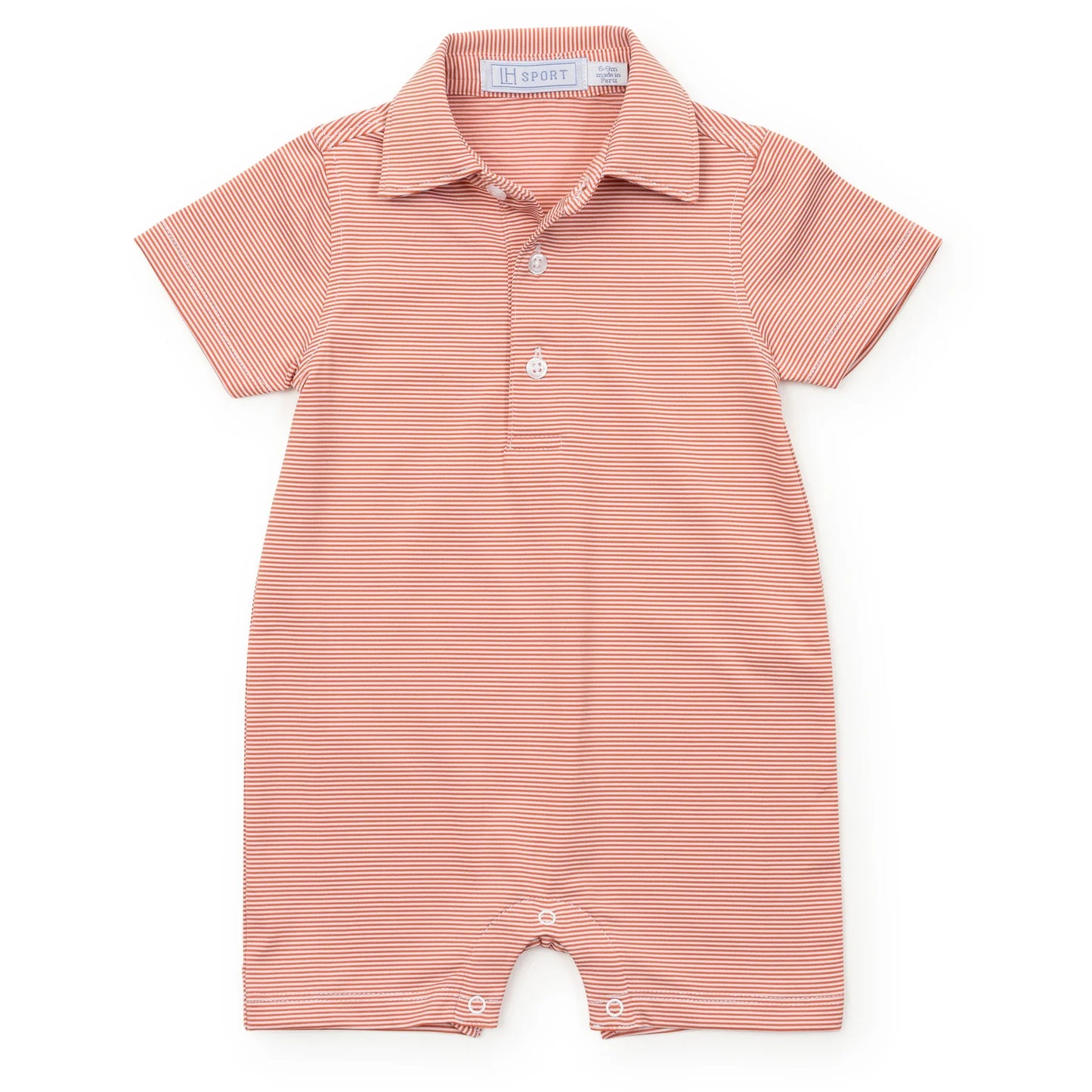 Austin Boys' Performance Shortall - Orange Stripes