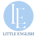 Logo of Little English with a light blue background