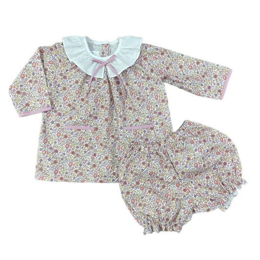 Love George Pink Fall Floral Bloomer Set