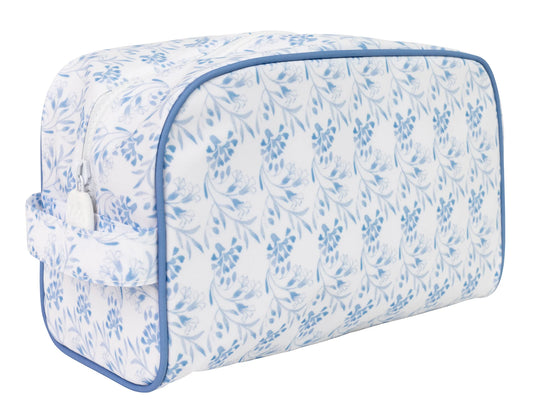 Apple Of My Isla Navy Floral Dopp Kit