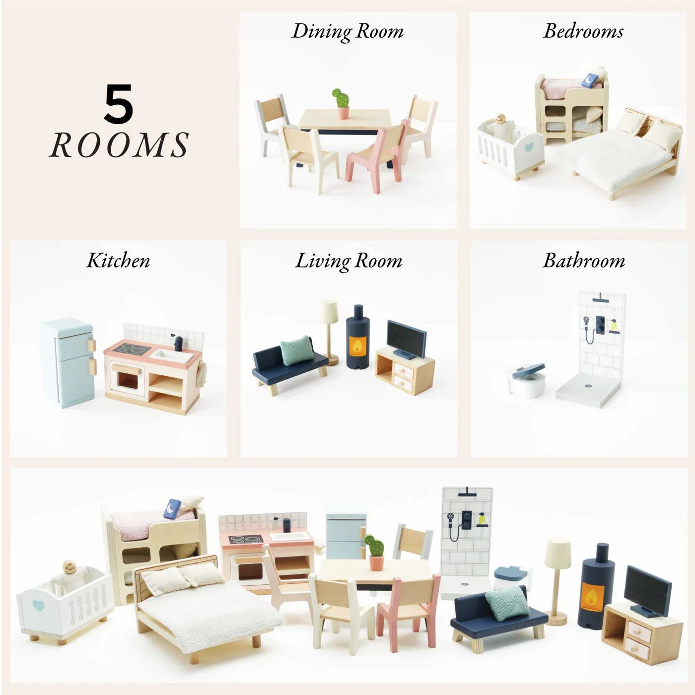Le Toy Van Complete Dolls House Furniture Set