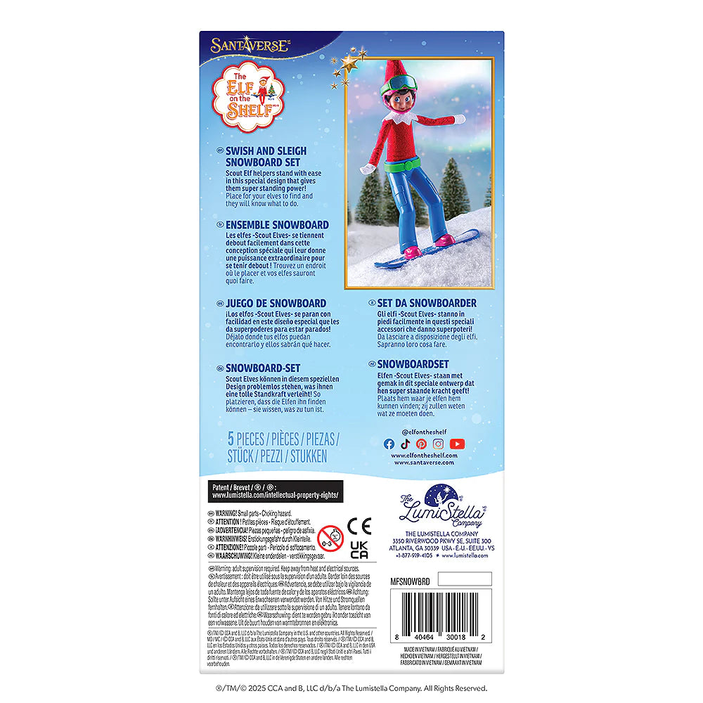 Elf on the Shelf MagiFreez® Swish and Sleigh Snowboard Set