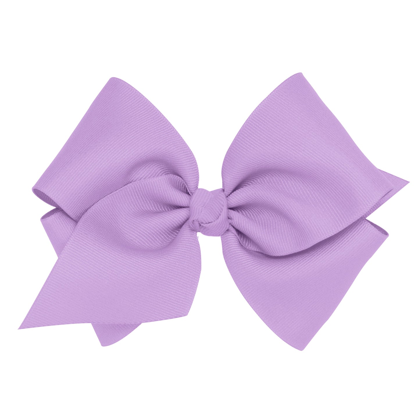 King Grosgrain Hair Bow with Center Knot - Light Orchid