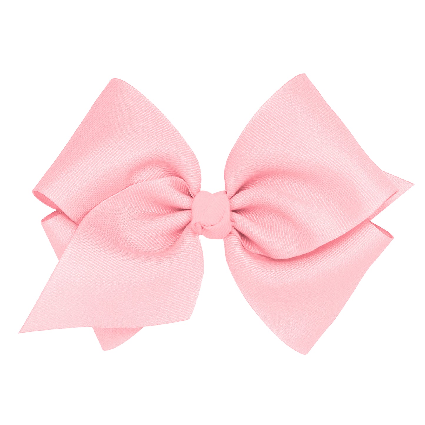 King Grosgrain Hair Bow with Center Knot - Light Pink