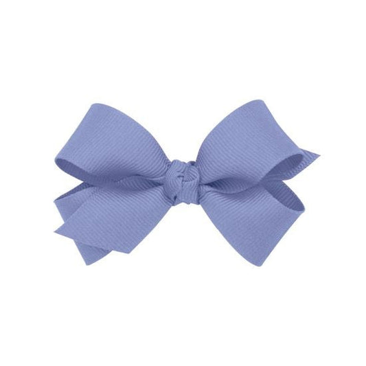 Wee Ones Mini Grosgrain Hair Bow with Center Knot - Bluebird