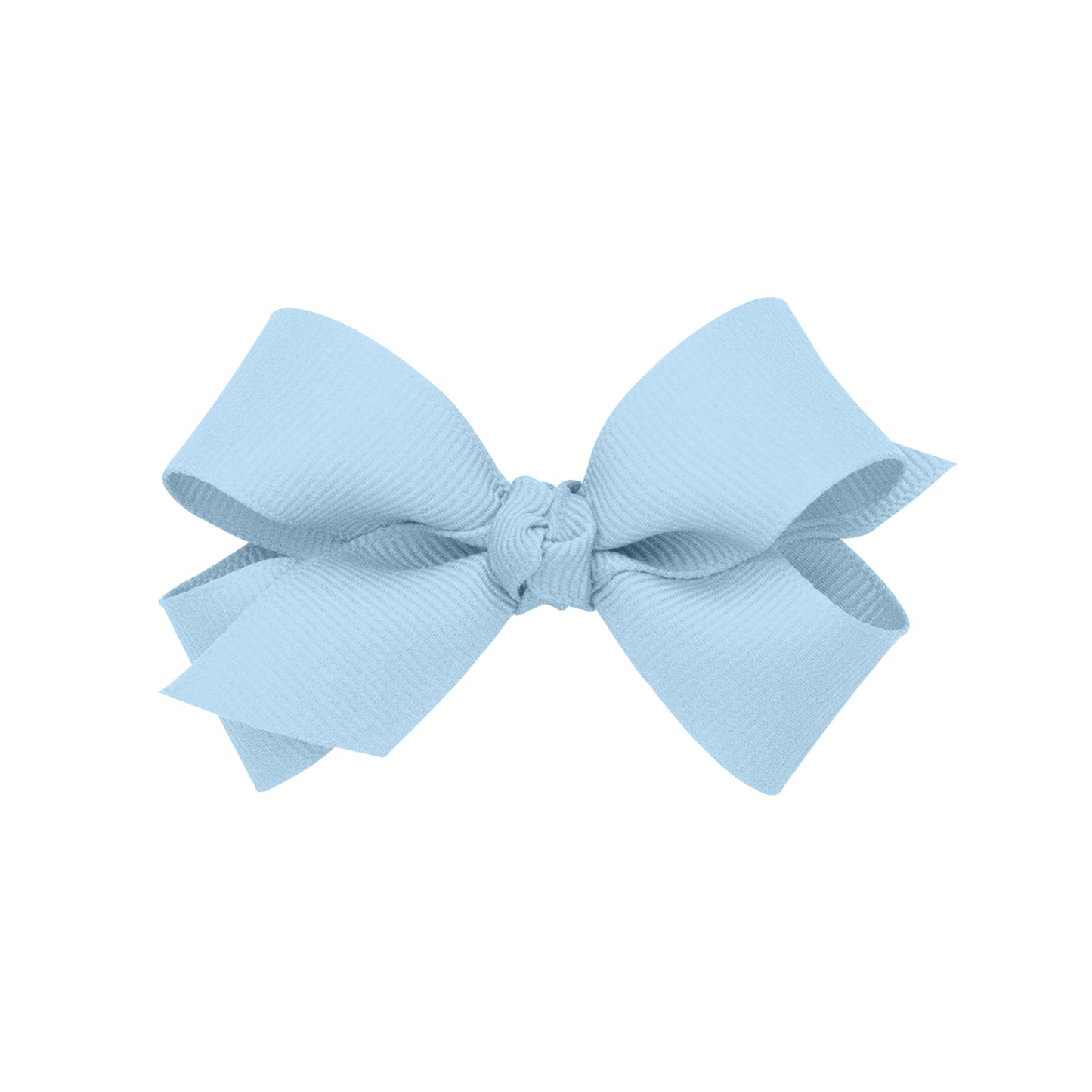 Mini Grosgrain Hair Bow with Center Knot - Millennium Blue