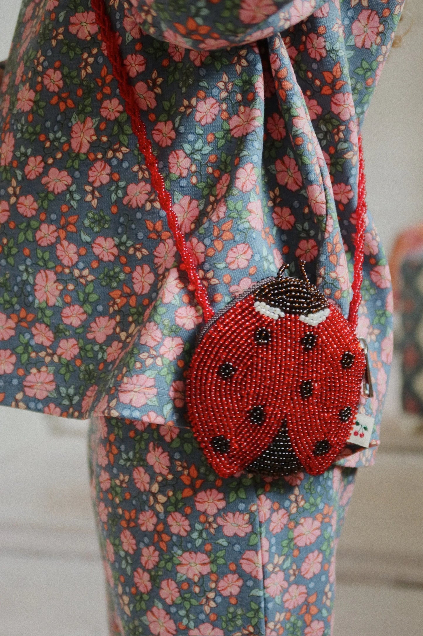 Ladybug Beaded Bag