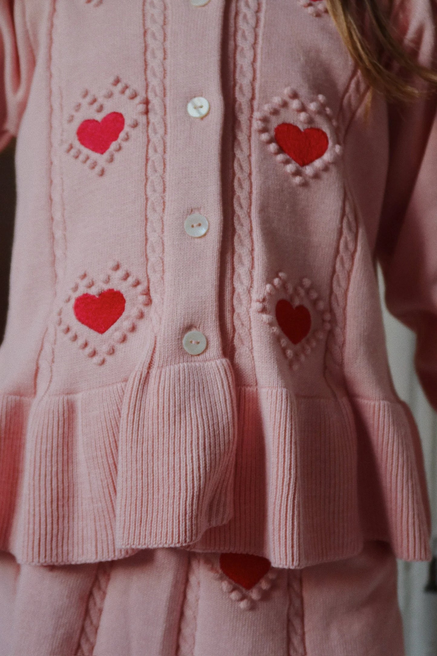 Soleil Knit Cardigan- Silver Pink