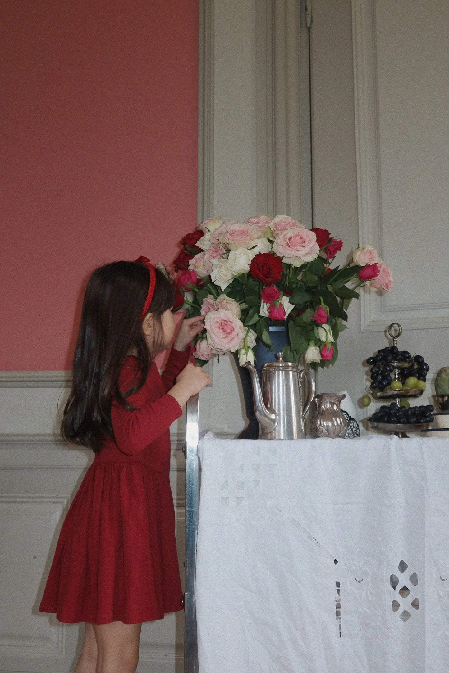 Minnie Dress- Red Dahlia