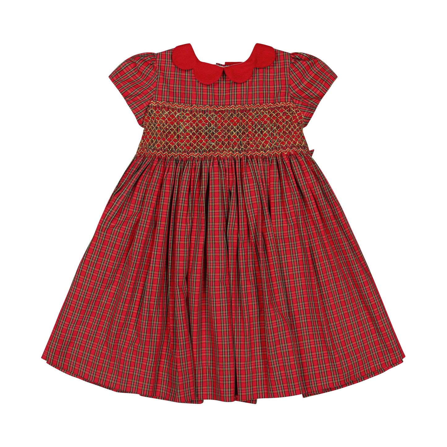 Marguerite Red Tartan Smocked Dress