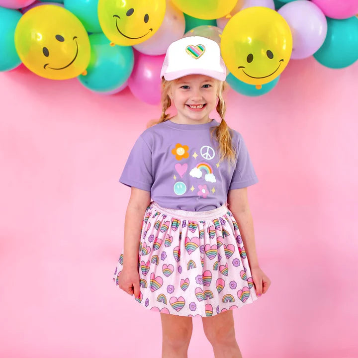 Sweet Wink Rainbow Heart Tutu