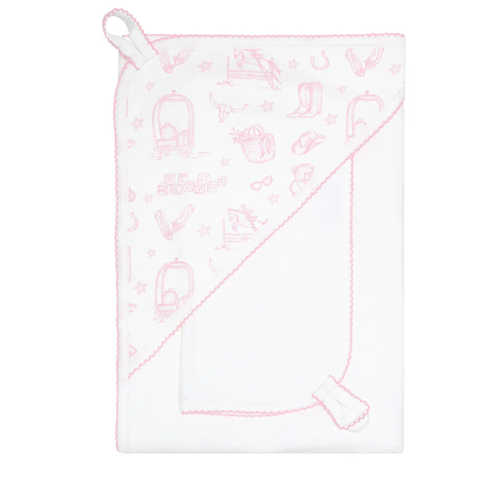 Nellapima Pink Lone Star Toile Towel