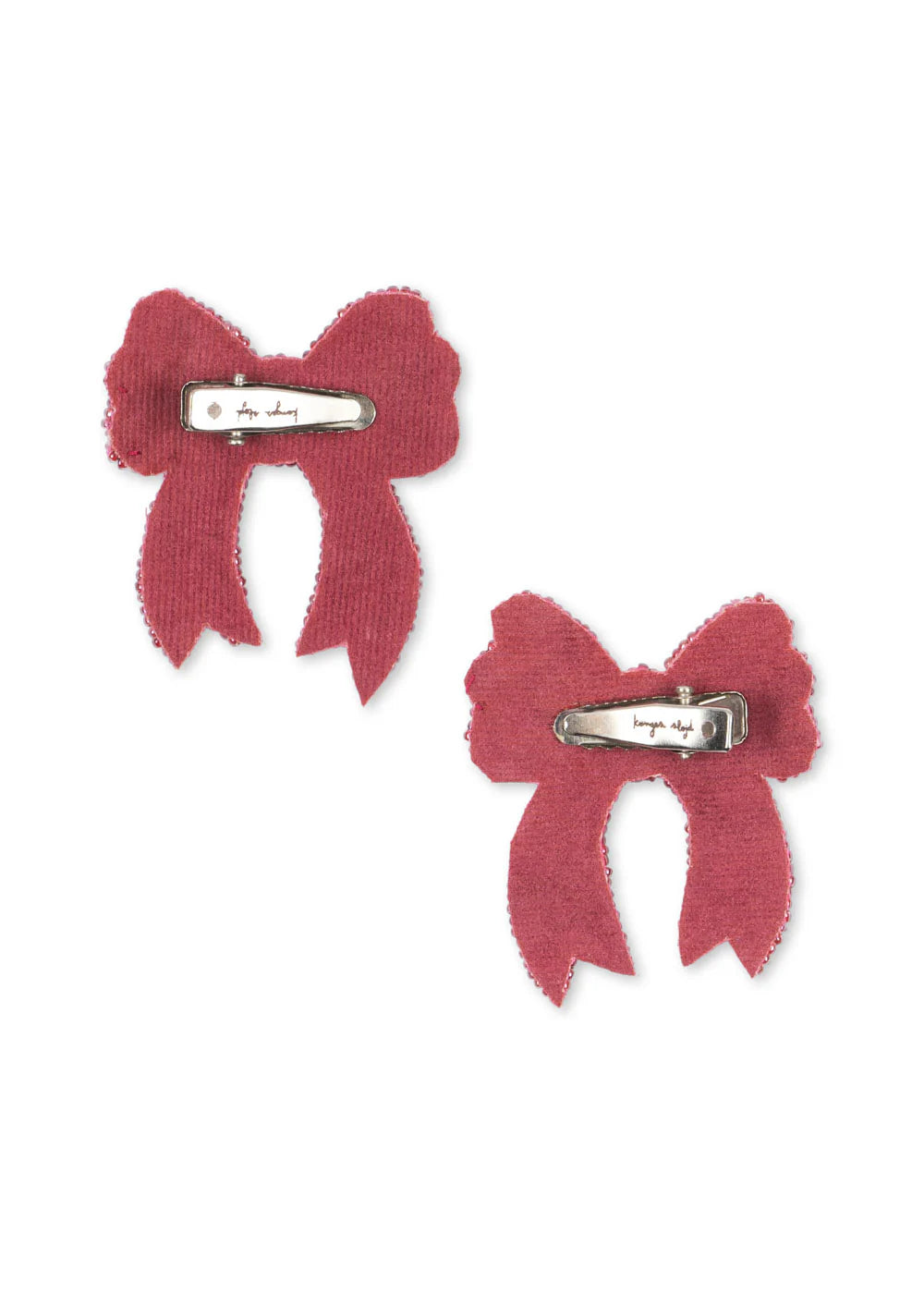 2 Pack Sequin Bow Hair Clip- Rapture Rose