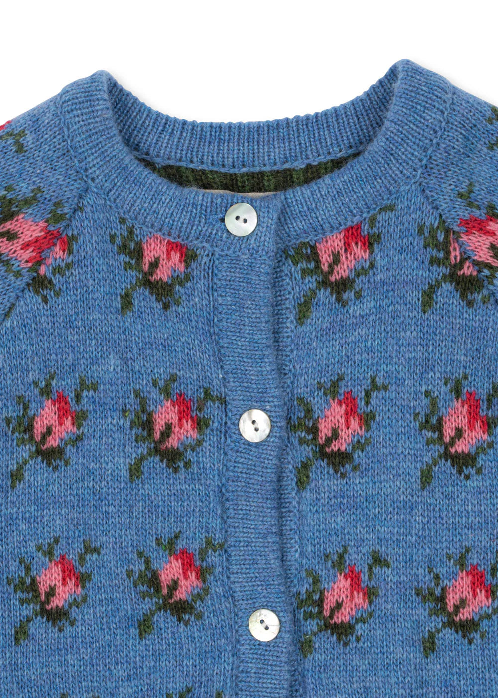Belou Knit Collar Cardigan- Rosie Shade
