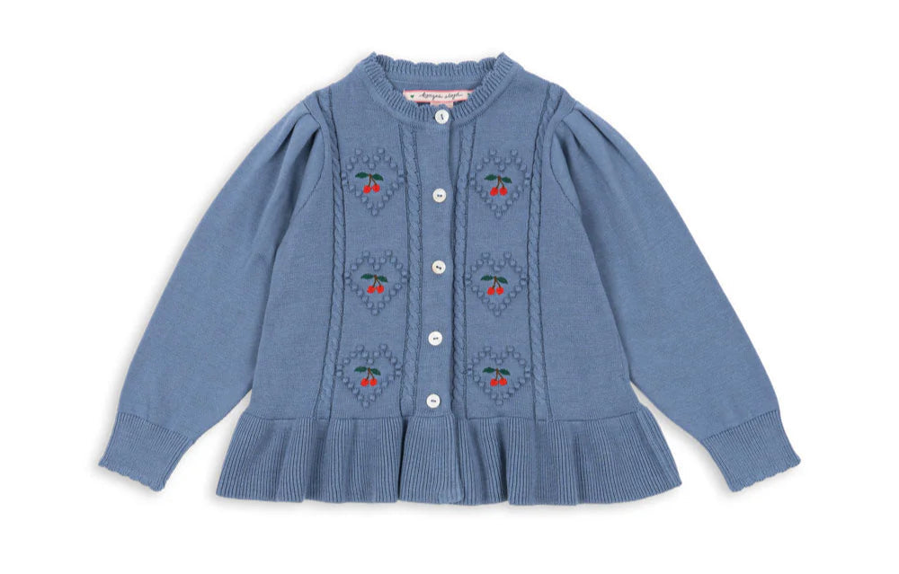 Konges Slojd Soleil Knit Cardigan- Country Blue